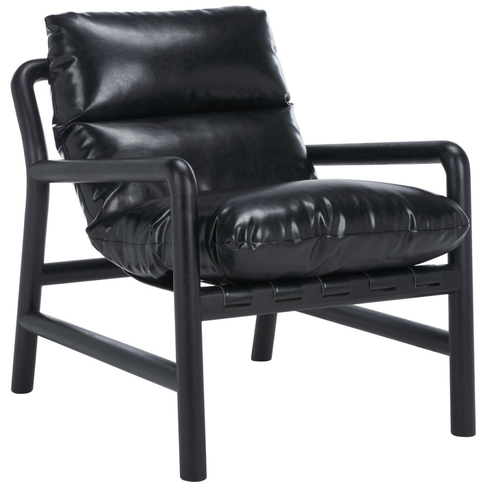 Safavieh Claxon Accent Chair - Scandinavian-Inspired Comfort With Ergonomic Design And Stain-Resistant Upholstery Black ACH4517B