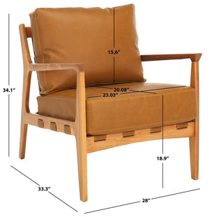 Safavieh Danisia Accent Chair - Chic Modern Comfort With Stain-Resistant Upholstery And Solid Ash Frame ACH4518A