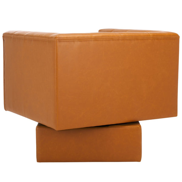 Safavieh Hamlet Swivel Accent Chair - Stylish Shelter-Back Design, Deep Seat, And Durable Performance Fabric ACH4519A