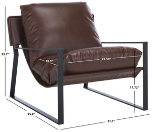 Safavieh Popham Pillow Top Accent Chair - Modern Minimalist Design With Plush Comfort For Stylish Living Spaces ACH4520A