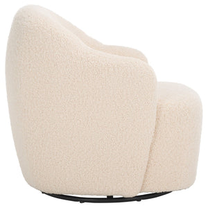 Safavieh Theoden Plush Swivel Accent Chair - Modern Faux Shearling Comfort For Living Room & Bedroom Decor ACH4524A