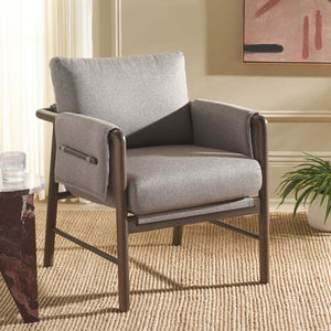 Safavieh Hezro Upholstered Accent Chair - Contemporary Comfort With Durable Design For Stylish Living Spaces ACH4526A