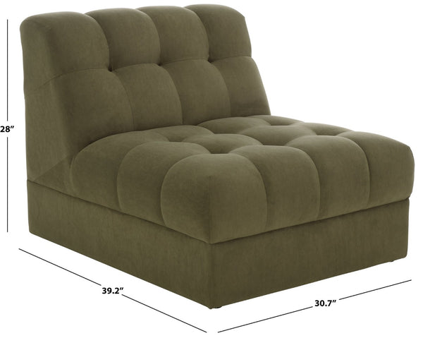 Safavieh Thane Velvet Accent Chair In Sage - Stylish, Durable Comfort For Modern & Classic Interiors ACH4527A