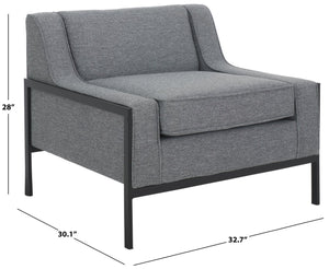Safavieh Somerled Accent Chair - Contemporary Grey/Black Upholstered Seat For Style, Comfort & Versatility ACH4528A