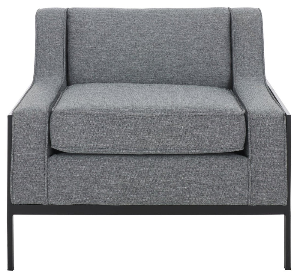 Safavieh Somerled Accent Chair - Contemporary Grey/Black Upholstered Seat For Style, Comfort & Versatility ACH4528A