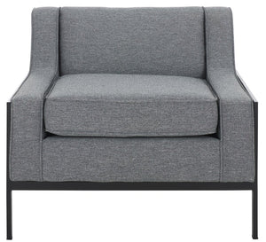 Safavieh Somerled Accent Chair - Contemporary Grey/Black Upholstered Seat For Style, Comfort & Versatility ACH4528A
