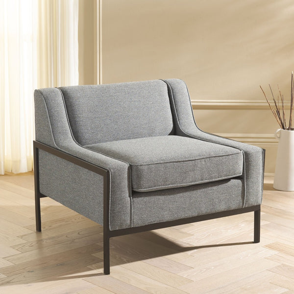 Safavieh Somerled Accent Chair - Contemporary Grey/Black Upholstered Seat For Style, Comfort & Versatility ACH4528A