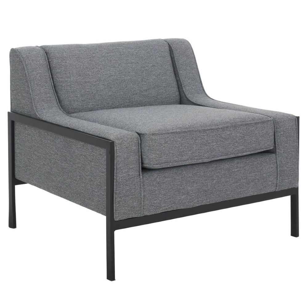 Safavieh Somerled Accent Chair - Contemporary Grey/Black Upholstered Seat For Style, Comfort & Versatility ACH4528A