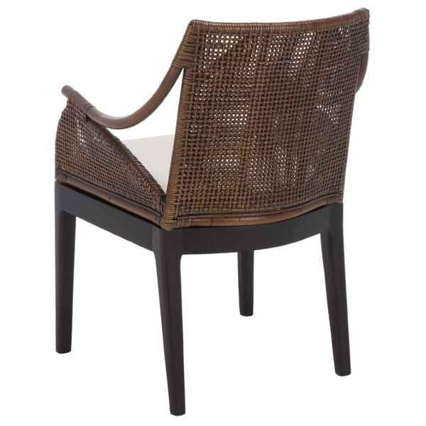 Safavieh Norita Two Tone Upholstered Accent Armchair with Black Legs for Modern Living Spaces ACH4901A