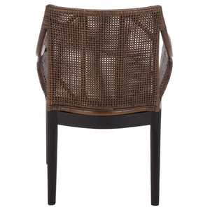 Safavieh Norita Two Tone Upholstered Accent Armchair with Black Legs for Modern Living Spaces ACH4901A