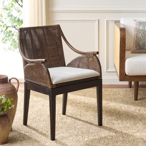 Safavieh Norita Two Tone Upholstered Accent Armchair with Black Legs for Modern Living Spaces ACH4901A