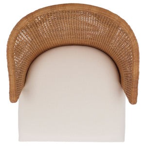Safavieh Mura Arm Chair - Elegant Mahogany & Rattan Upholstered Accent Chair For Stylish Living Spaces ACH4903A