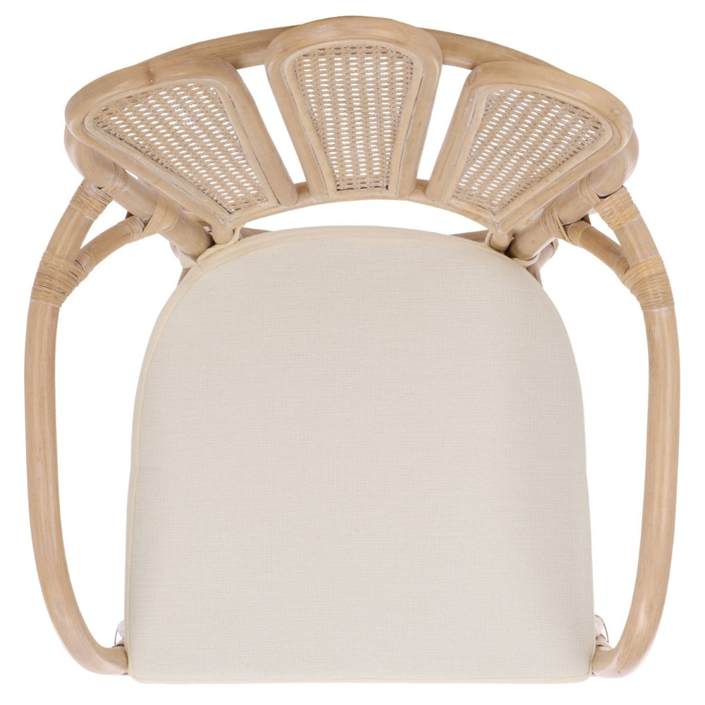 Safavieh Maki Arm Chair - Coastal-Inspired Accent Chair With Rattan Accents And Plush Ivory Upholstery ACH4904A