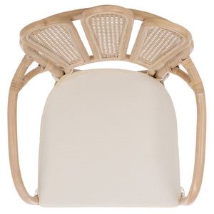 Safavieh Maki Arm Chair - Coastal-Inspired Accent Chair With Rattan Accents And Plush Ivory Upholstery ACH4904A