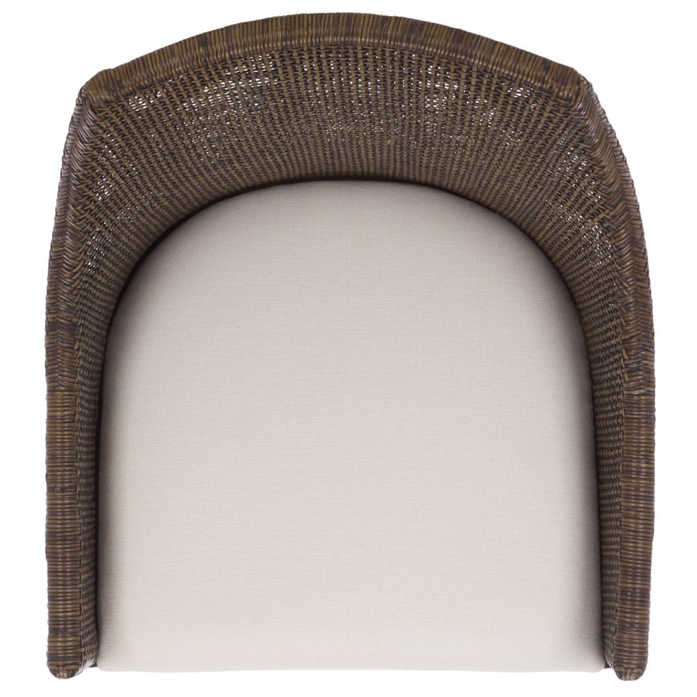 Safavieh Maro Arm Chair - Elegant Mahogany & Ivory Upholstery, Coastal Design For Living Rooms & More ACH4905A