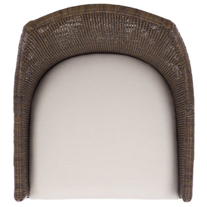 Safavieh Maro Arm Chair - Elegant Mahogany & Ivory Upholstery, Coastal Design For Living Rooms & More ACH4905A