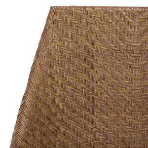 Riko Mid-Century Arm Chair With Woven Rattan Back, Solid Wood Frame And Plush Foam Seat For Cozy Rooms