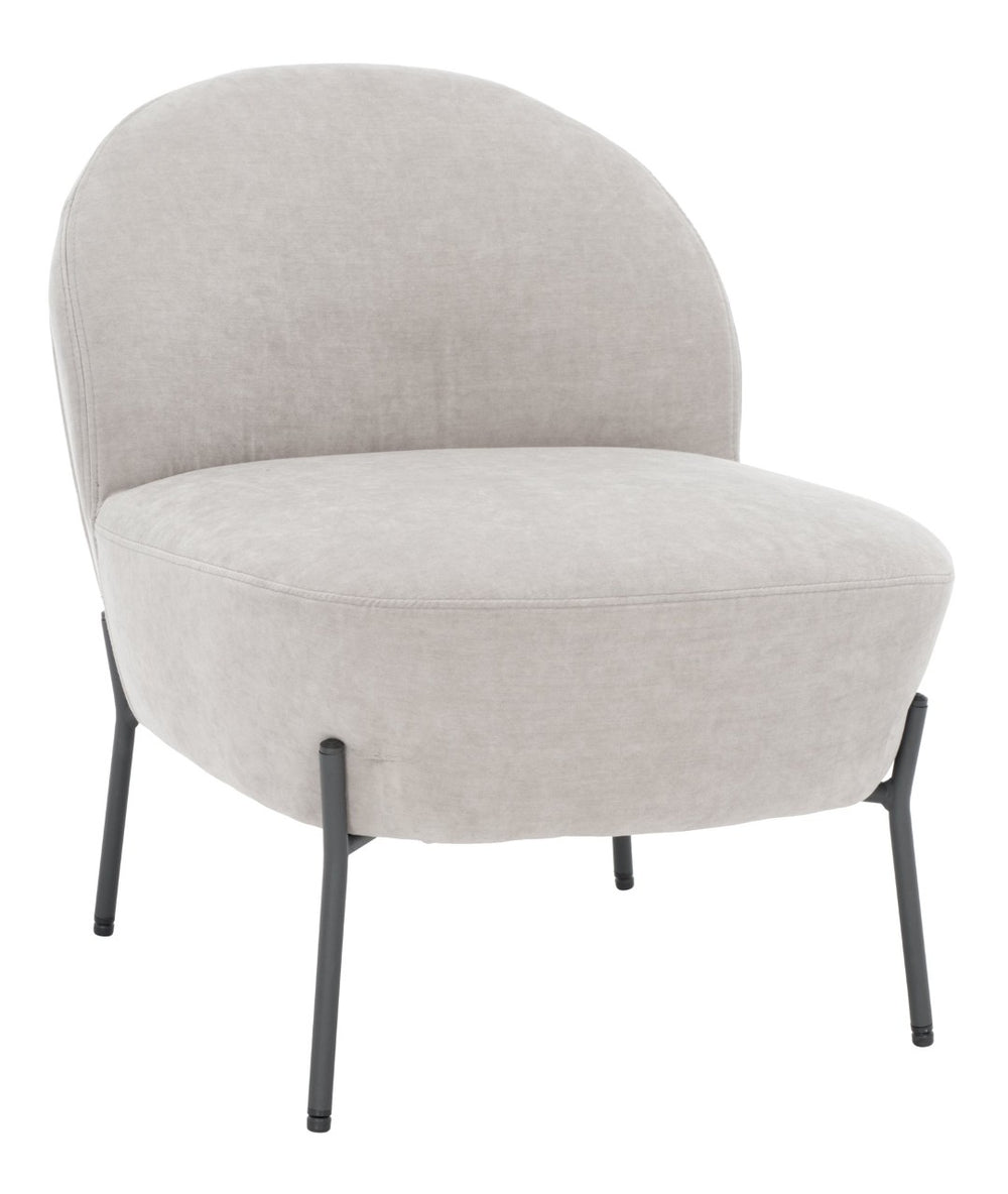 Safavieh Brax Petite Slipper Chair - Luxurious Mid-Century Accent For Small Spaces With Elegant Comfort And Style Light Grey / Black ACH5101B