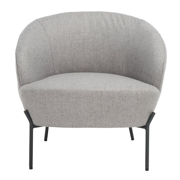 Safavieh Emmi Elegant Upholstered Accent Chair In Plush Grey Velvet With Modern Black Metal Legs For Glam Spaces ACH5102A