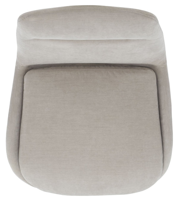 Safavieh Bridger Mid-Century Modern Accent Chair In Light Grey Velvet With Stylish Black Metal Legs ACH5103A
