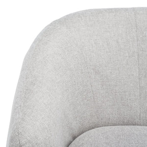 Safavieh Ezro Upholstered Accent Chair - Chic Modern Barrel Design With Swivel Base For Stylish Comfort Light Grey / Black ACH5105B