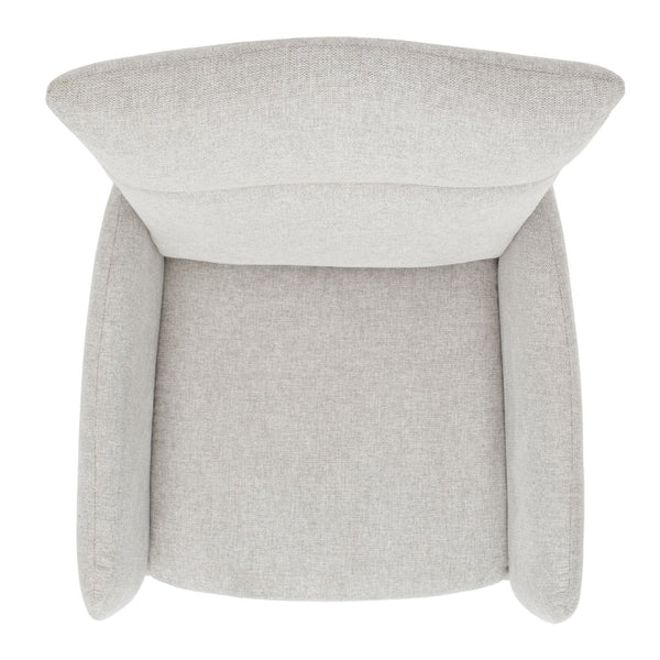 Safavieh Coleman Mid-Century Armchair - Plush Light Grey Velvet With Tufted Back & Sleek Black Hairpin Legs ACH5106A