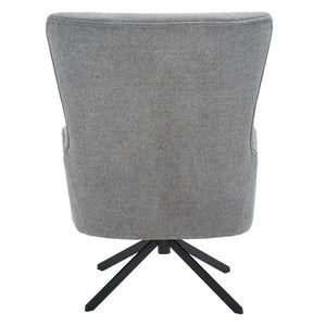 Safavieh Geonna Upholstered Arm Chair - Luxurious Velvet Wingback Design With Swivel Base For Modern Comfort Medium Grey / Black ACH5107A