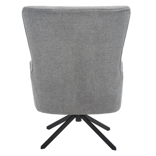 Safavieh Geonna Upholstered Arm Chair - Luxurious Velvet Wingback Design With Swivel Base For Modern Comfort Medium Grey / Black ACH5107A