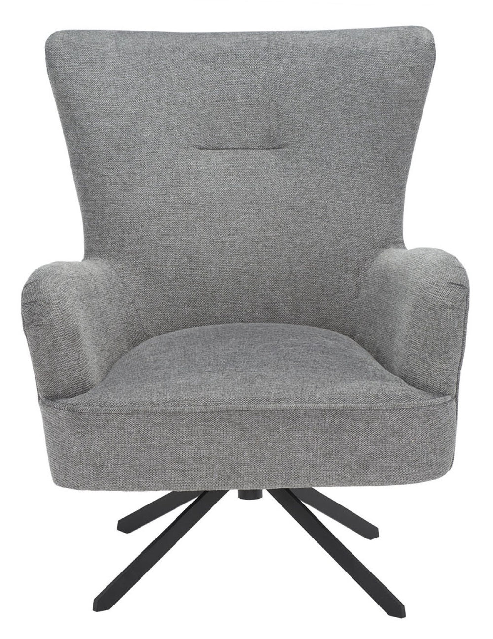 Safavieh Geonna Upholstered Arm Chair - Luxurious Velvet Wingback Design With Swivel Base For Modern Comfort Medium Grey / Black ACH5107A