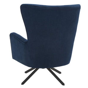 Safavieh Geonna Upholstered Arm Chair - Luxurious Velvet Wingback Design With Swivel Base For Modern Comfort Navy / Black ACH5107B