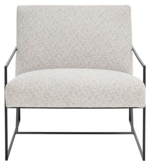 Safavieh Atheris Arm Chair - Luxe Minimalist Design With Plush Comfort For Modern Living Spaces And Offices Light Grey / Black Legs ACH5200A