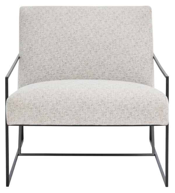 Safavieh Atheris Arm Chair - Luxe Minimalist Design With Plush Comfort For Modern Living Spaces And Offices Light Grey / Black Legs ACH5200A