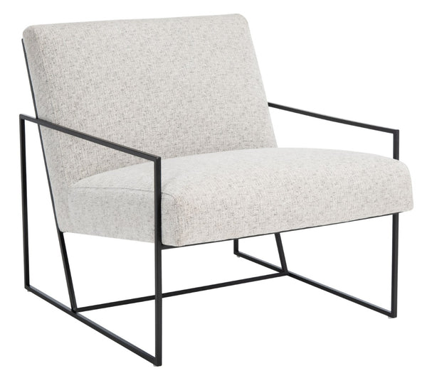 Safavieh Atheris Arm Chair - Luxe Minimalist Design With Plush Comfort For Modern Living Spaces And Offices Light Grey / Black Legs ACH5200A