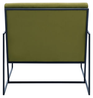 Safavieh Atheris Arm Chair - Luxe Minimalist Design With Plush Comfort For Modern Living Spaces And Offices Green / Black ACH5200B