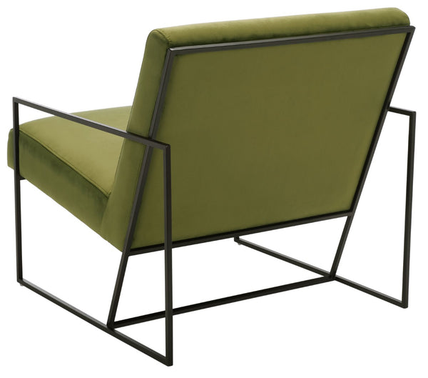 Safavieh Atheris Arm Chair - Luxe Minimalist Design With Plush Comfort For Modern Living Spaces And Offices Green / Black ACH5200B