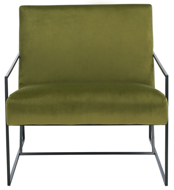 Safavieh Atheris Arm Chair - Luxe Minimalist Design With Plush Comfort For Modern Living Spaces And Offices Green / Black ACH5200B