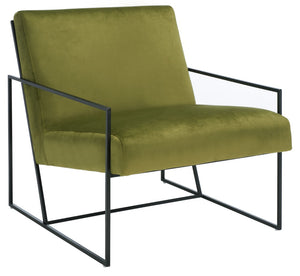 Safavieh Atheris Arm Chair - Luxe Minimalist Design With Plush Comfort For Modern Living Spaces And Offices Green / Black ACH5200B