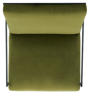 Safavieh Atheris Arm Chair - Luxe Minimalist Design With Plush Comfort For Modern Living Spaces And Offices Green / Black ACH5200B