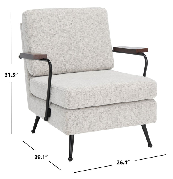 Safavieh Lohan Arm Chair – Modern Minimalist Design With Plush Grey Cushions For Luxurious Comfort & Style ACH5201A