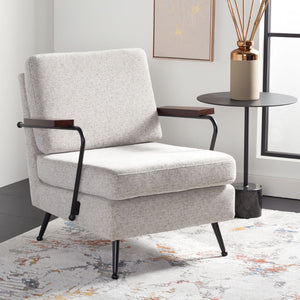 Safavieh Lohan Arm Chair – Modern Minimalist Design With Plush Grey Cushions For Luxurious Comfort & Style ACH5201A