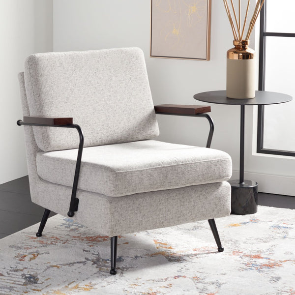 Safavieh Lohan Arm Chair – Modern Minimalist Design With Plush Grey Cushions For Luxurious Comfort & Style ACH5201A