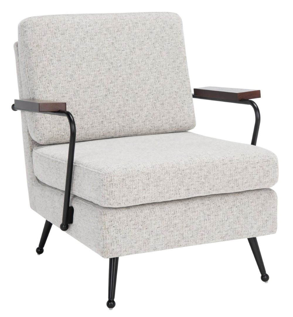 Safavieh Lohan Arm Chair – Modern Minimalist Design With Plush Grey Cushions For Luxurious Comfort & Style ACH5201A