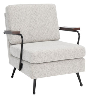 Safavieh Lohan Arm Chair – Modern Minimalist Design With Plush Grey Cushions For Luxurious Comfort & Style ACH5201A