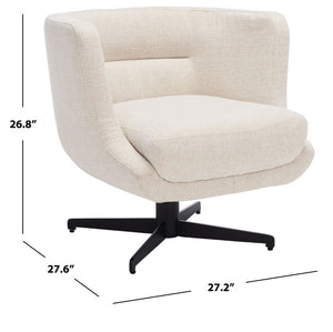 Safavieh Wexler Accent Chair - Chic Tub-Style Design With Soft Upholstery For Cozy Elegance In Any Space Cream / Black ACH5202A