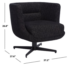 Safavieh Wexler Accent Chair - Chic Tub-Style Design With Soft Upholstery For Cozy Elegance In Any Space Black / Black ACH5202B