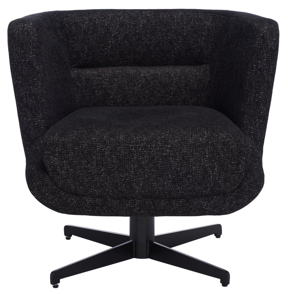 Safavieh Wexler Accent Chair - Chic Tub-Style Design With Soft Upholstery For Cozy Elegance In Any Space Black / Black ACH5202B