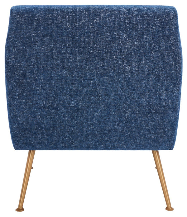 Safavieh Tilbrook Armchair - Luxurious Mid-Century Modern Design With Plush Comfort And Elegant Accents Navy / Gold ACH5203A