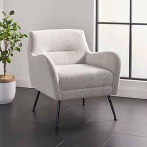 Safavieh Tilbrook Armchair - Luxurious Mid-Century Modern Design With Plush Comfort And Elegant Accents Light Grey / Black ACH5203B