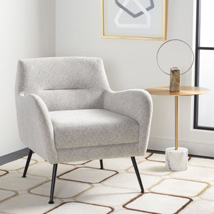 Safavieh Tilbrook Armchair - Luxurious Mid-Century Modern Design With Plush Comfort And Elegant Accents Light Grey / Black ACH5203B