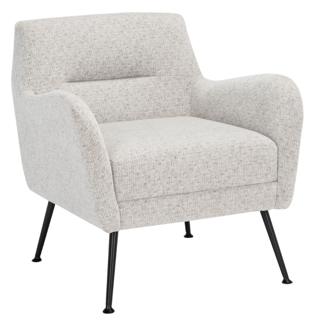 Safavieh Tilbrook Armchair - Luxurious Mid-Century Modern Design With Plush Comfort And Elegant Accents Light Grey / Black ACH5203B